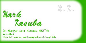 mark kasuba business card